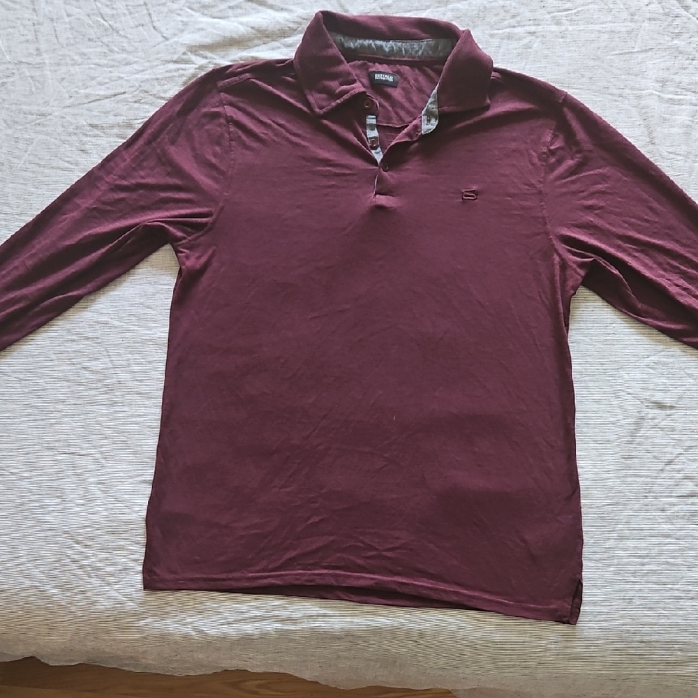 Buffalo David Bitton Maroon Polo Shirt